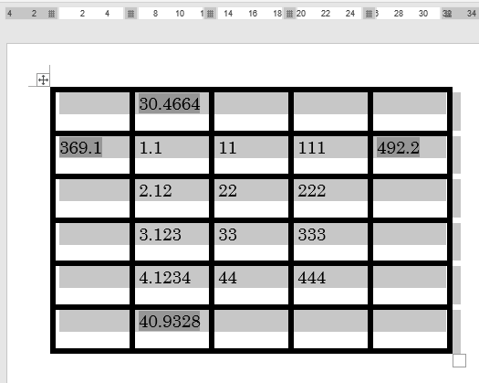 表全体を選択し、F9キーを押す