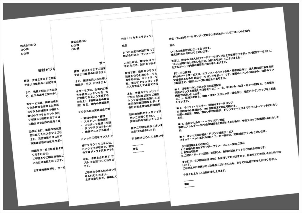 サービス内容の回答文テンプレート｜依頼への返信に使える例文4種類【無料Word】